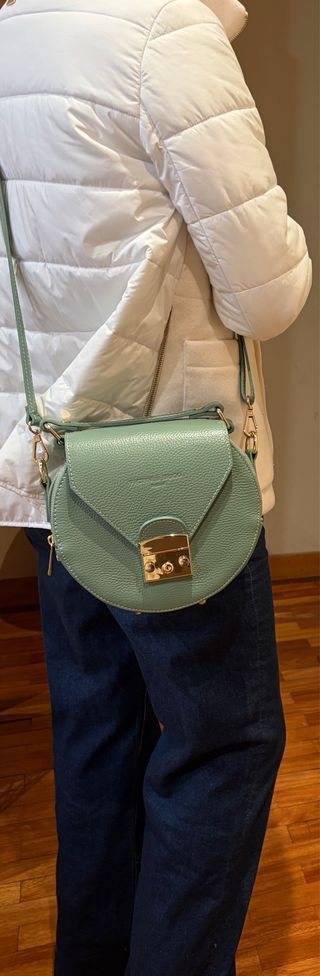 Bolso piel verde Victor & Hugo