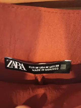 Pantalón palazzo Zara color teja