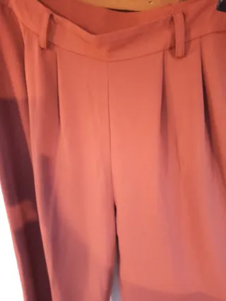 Pantalón palazzo Zara color teja