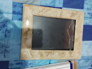 Portafoto beige e oro