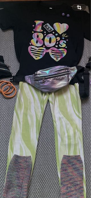Conjunto Disfraz Los 80s Talla S/M
