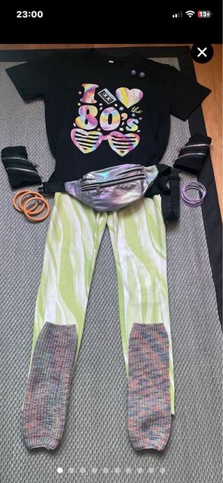 Conjunto Disfraz Los 80s Talla S/M