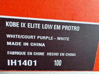 Nike Kobe IX Elite Low Viola/Bianco