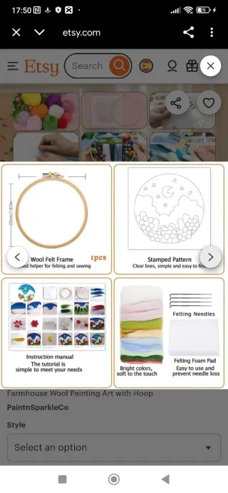 Original Kit Pintura Fieltro escena natural