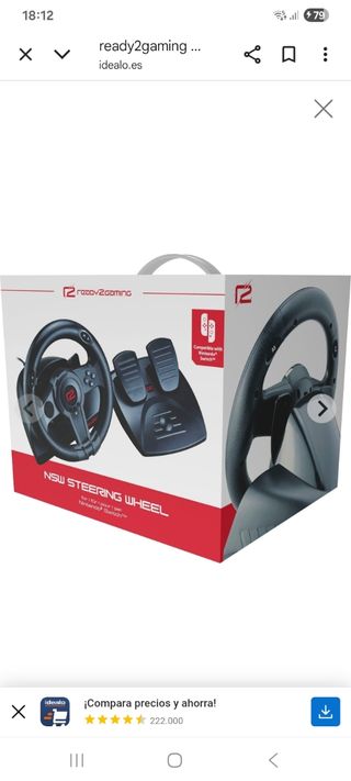 Volante y pedales Nintendo Switch