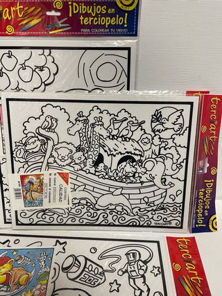 Lote 5 laminas colorear Terciart. Infantil 2