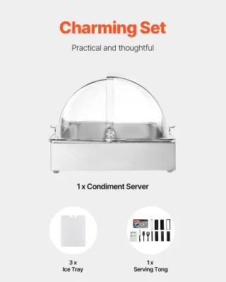 Contenitore Espositivo per Servire Cibo da Banco