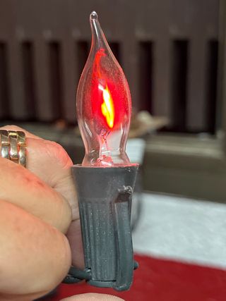 Lámpara vela LED roja