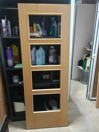 3 Puertas de interior de madera con cristal