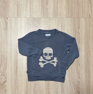Sudadera Scalpers niño gris calavera