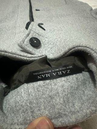 Gabardina gris hombre talla M