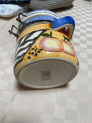 Barattolo cucina decorato fiori diametro 11cm