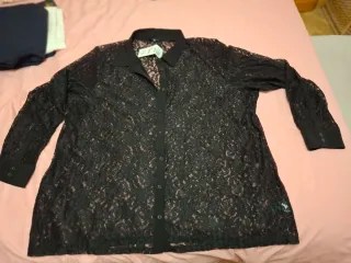 Blusa MS Mode encaje transparente XXL