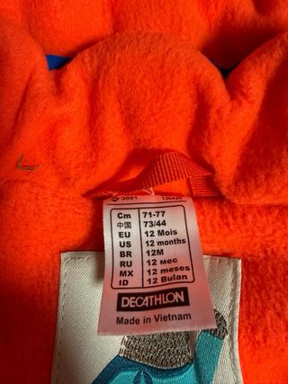 Conjunto Infantil Nieve Azul y Naranja