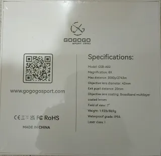 Prismáticos con telémetro binocular "Gogogo Sport"