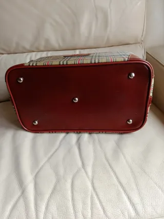 Bolso de viaje estampado cuadros