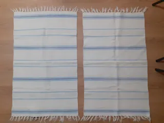 2 Alfombras Pie de Cama Rayas 90x55cm