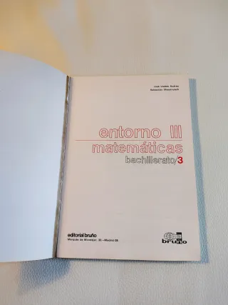 Libro matemáticas BUP