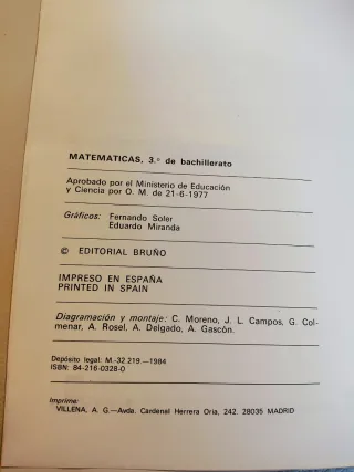 Libro matemáticas BUP
