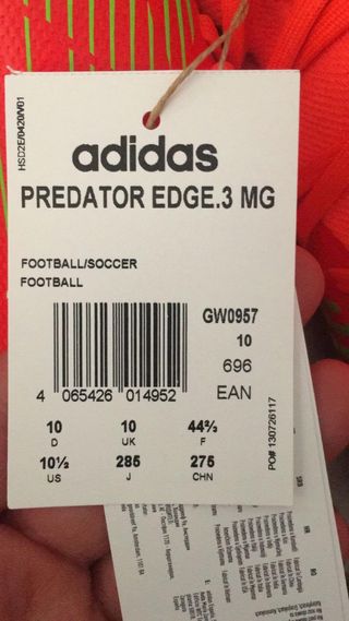 Botas Fútbol Adidas Predator Edge.3 MG 44,5 nuevas