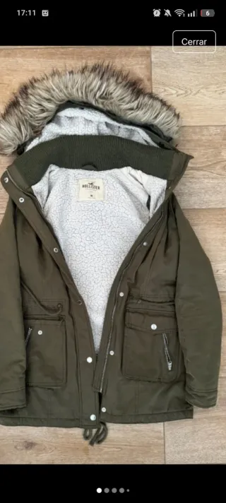 Chaqueta Hollister verde talla M