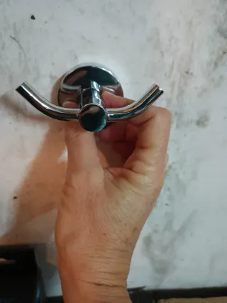 Percha doble cromada