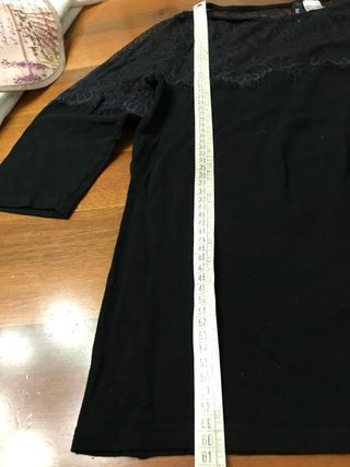 Maglia RAINE pizzo nera L