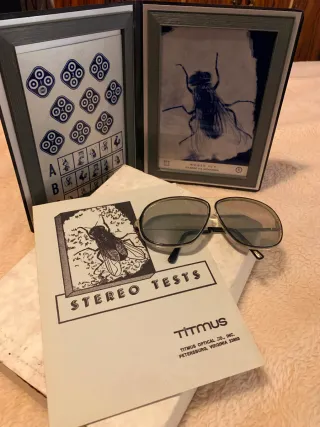 Test de la mosca Titmus rareza vintage