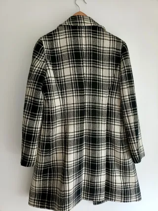 Torero Abrigo Cuadros Blanco y Negro