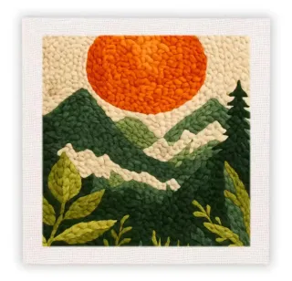 Kit Aguja Mágica Flores Bordado muy fácil