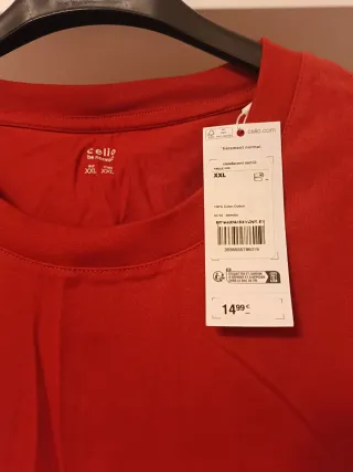 Camiseta roja manga larga