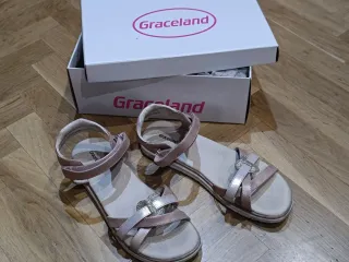 Sandalias niña Graceland rosa y plata
