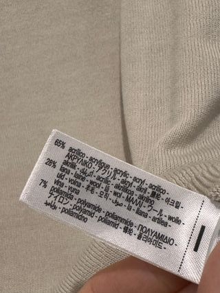 Conjunto Zara cardigan y camiseta beige - talla L