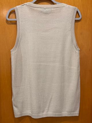 Conjunto Zara cardigan y camiseta beige - talla L