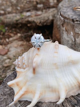 Anillo perla natural engarzada