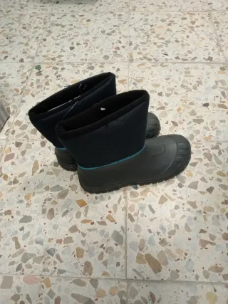 Botas Nieve Niño Talla 36/37 Negra/Azul