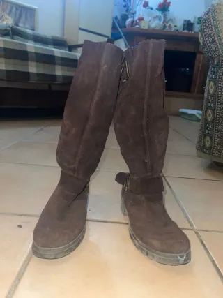 Stivali lunghi donna marrone taglia 37