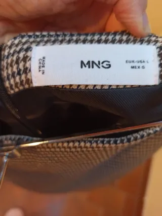 Minifalda Mango Cuadro Inglés Talla L