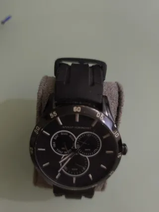 Reloj Adolfo Dominguez Negro y Plateado 62103