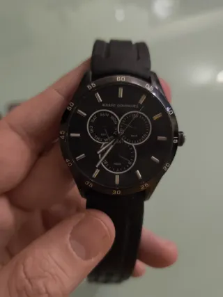 Reloj Adolfo Dominguez Negro y Plateado 62103