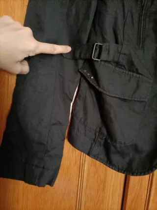 Chaqueta IKKS negra T36 militar rock chic mujer