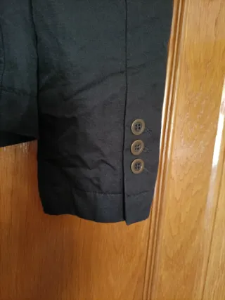 Chaqueta IKKS negra T36 militar rock chic mujer