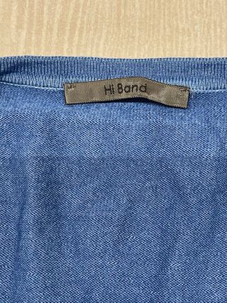 Hi Band Cardigan Lana Merino Blu