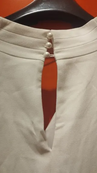 Vestido elegante bicolor blanco y negro