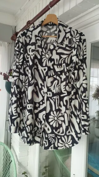 Blusa larga estampada original