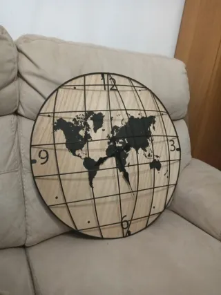 Reloj de Pared Mapa Mundi