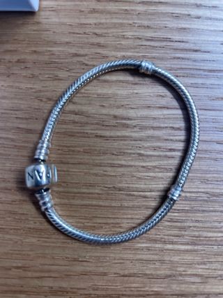 Pulsera Pandora Plata 6 cm diámetro