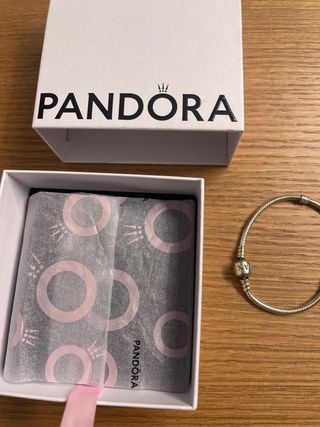 Pulsera Pandora Plata 6 cm diámetro