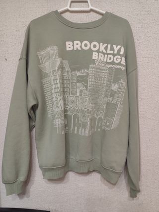 Sudadera verde mujer