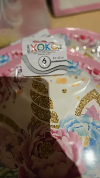 Pack Fiesta Unicornio: Platos, Servilletas y Globo